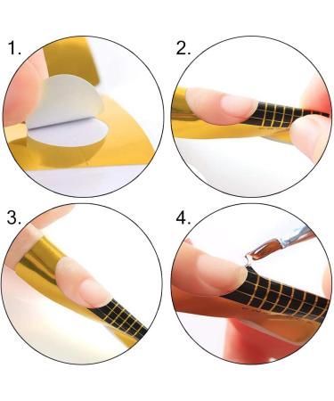 Pack of 600 Self-Adhesive Nail Art Stencils for DIY Nail Gel & Artificial Fingernails - Perfect Nail Shape Stickers - Buy Online on GoSupps.com