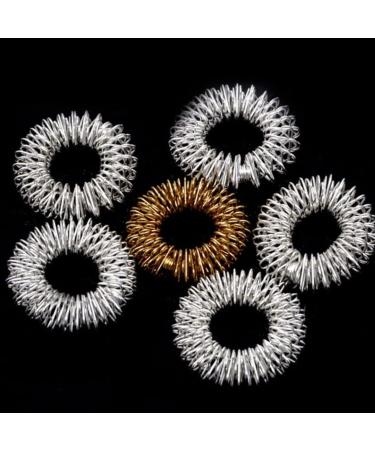 Finger Massage Rings - Sensory Hand Acupressure Therapy | Gold & Silver - International Shipping Available - Buy Online on GoSupps.com