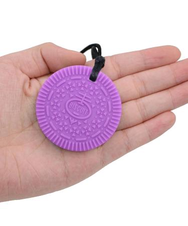 Sensory Chew Necklace for Kids & Adults with Autism, ADHD, SPD - Silicone Teething Necklace for Babies - Purple Chew Toy - Buy Online on GoSupps.com