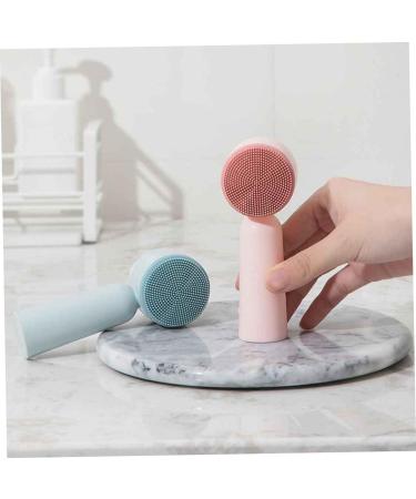 Beavorty Facial Brush Handheld Brush Silicone Bristles Soft Brush Clean Blue 5.5X12.5cm - Buy Online on GoSupps.com