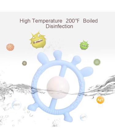 Silicone Baby Teething Toy with Rattle Bell | Deer Shape Teether for 3+ Months | Food-Grade Infant Chew Toy for Sucking Needs - Buy Online on GoSupps.com