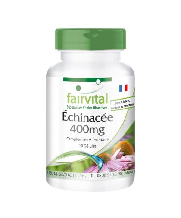 Fairvital | Echinacea 400mg VEGAN - Highly dosed - 90 capsules - Echinacea purpurea