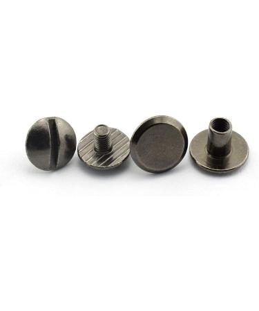 LQ Industrial 15 Sets Chicago Screw Slotted Head Carbon Steel Binding Screws Rivet - DIY Leather Craft Assembly Bolt 1/4 Black - Buy Online on GoSupps.com