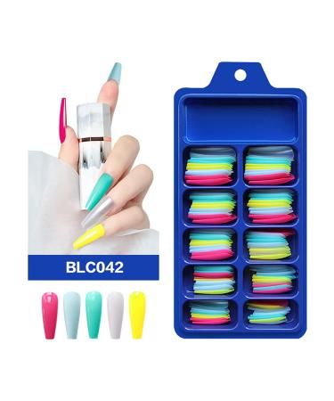 400 Extra Long Matt Coffin Fake Nails | Ballerina ABS Full Coverage Nail Tips for Women | Vibrant Colors | International Shipping - Buy Online on GoSupps.com