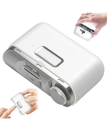 KDAMGOQE Electric Nail Clipper 2 In-1 Automatic Nail Clipper Rechargeable Safety Nail Clipper Nail Scraps Storage electric nail clippers for adults