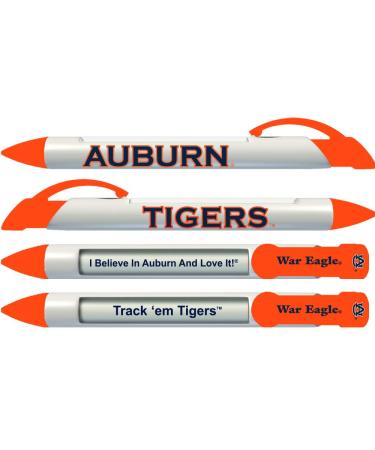 Greeting Pen Auburn University Tigers Rotating Message Pens - 4 Pack (8011) Officially Licensed Collegiate Product