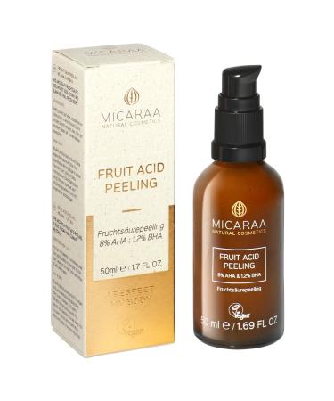 Micaraa Fruit Acid Peeling for Impure Skin | AHA Face Exfoliator for Pimples & Blackheads | 8% AHA & 1.2% BHA | Vegan Natural Cosmetics | pH 3.5-4.5 - Buy Online on GoSupps.com