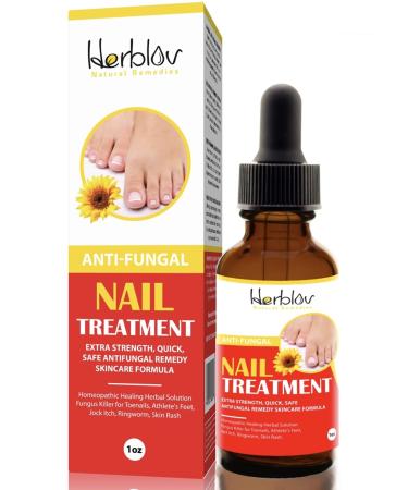 Nail & Toenail Repair Treatment - Natural Extra Strength Nail Drops - Homeopathic Nail Oil for Toenails, Athlete's Feet, Jock Itch, Ringworm, Skin Rash - Restores Clear Healthy Nails, Made in USA