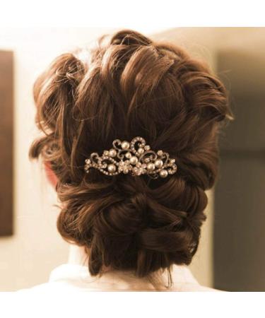 Yean Rhinestone Bride Wedding Hair Comb - Bridal Hair Accessory for Bridesmaids (Silver) - Buy Online on GoSupps.com