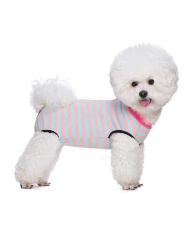 Pet Surgery Recovery Suits Soft Cotton Pet Recovery T-Shirt Dogs Abdominal Wound Protector After Surgery Wear Medical Surgical Clothes for Small Dogs Medium Dog Cats (Pink Small) Pink Small