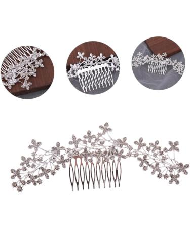 FRCOLOR Rhinestone Alloy Hair Comb bride headpieces for wedding rhinestone hair accessories flower hair accessories Wedding Bridal Hair Comb Flower Hair Comb Wedding Hair Comb the flowers - Buy Online on GoSupps.com