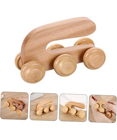 4-Piece Healeved Roller Massage Device - Anti-Rolling Acupressure & Muscle Relief - Wood Leg Massage Balls - Buy Online on GoSupps.com