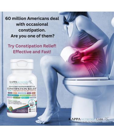 KAPPA NUTRITION Constipation Relief Supplement Gentle Colon Cleanse for Regularity & Gut Health Non-Habit Forming Formula with Fiber Herbs & Probiotics Non-GMO 60 Capsules - Buy Online on GoSupps.com