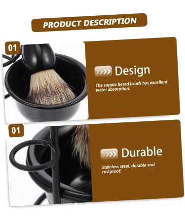 Beavorty 4-Sentence Beard Set - Premium Shaving Bowl Razor & Brush for Men | Ultimate Shaving Kit with Stainless Steel Accessories - Buy Online on GoSupps.com