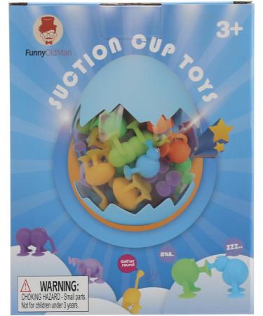 Suction Toys 40 Pcs Kids Bath Toys Sensory Toys for 3 4 5 6 7 Year Old Boys Girls Stress Release Toys Travel Toys Suction Cup Toys Silicone Animal Sucker Toys with Dinosaur Eggshell Storage - Buy Online on GoSupps.com