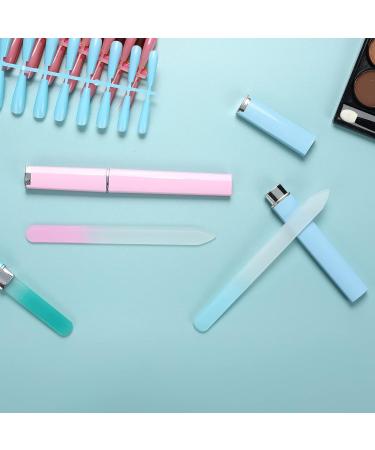 Sibba 3 Pieces Nail File Glass Nail File Premium Glass Nail File with Case Multicolor Crystal Nail File Double-Sided Nail Files for Natural Nails Manicure Tools Style A - Buy Online on GoSupps.com
