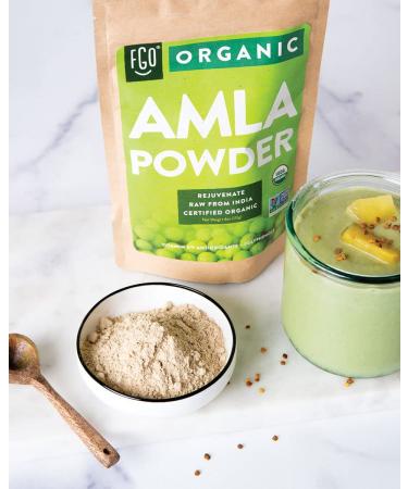 FGO Organic Amla Powder (Amalaki) 16oz Resealable Kraft Bag - 100% Raw from India - 1lb Pack | FGO 1 Pound - Buy Online on GoSupps.com
