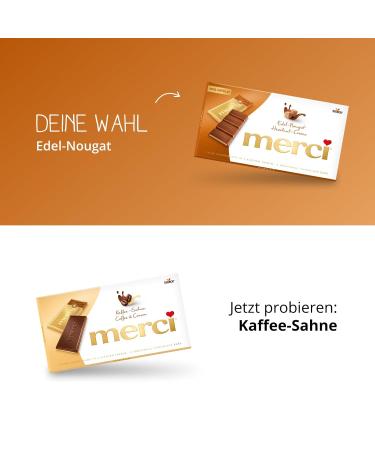 Shop Merci Panel Chocolate Noble Nougat 112g - Premium Milk Chocolate with 43% Nougat Filling | International Shipping Available - Buy Online on GoSupps.com