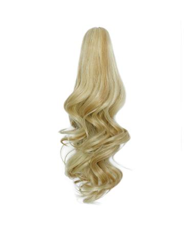 Parxitn 40cm Ponytail Extension - Clip-in Synthetic Claw Hair in Dark Blonde & Bleaching Blonde - 16 Inch Braid - Buy Online on GoSupps.com