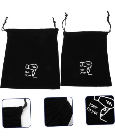 PLAFOPE 8 Pcs Storage Bag Blowdryers for Hair Bathroom Hairdryer Pouch Gym Bag Black Flocking Cloth - Buy Online on GoSupps.com