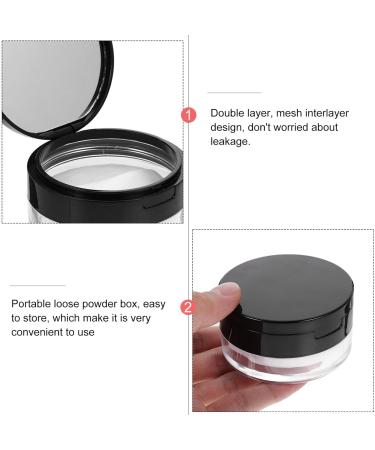 Powder Puff Containers with Lids Empty Powder Case Makeup Powder Cosmetic Case Travel Black - Buy Online on GoSupps.com
