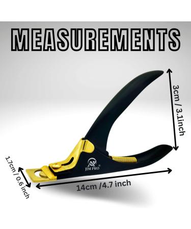 Professional Acrylic False Nail Clippers - Black/Gold Nail Tip Cutter for Salon & Home Nail Art | JIM PRO - Buy Online on GoSupps.com