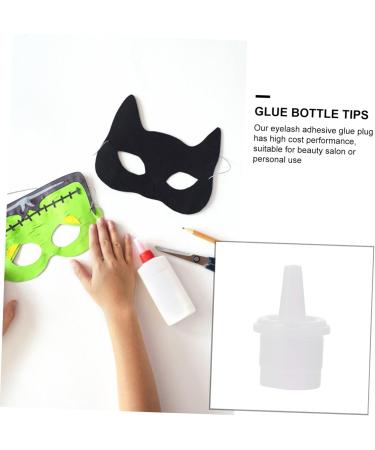 100pcs Eyelash Glue Replacement Heads - Universal White Plastic 2x1.3cm for Perfect Application - Buy Online on GoSupps.com