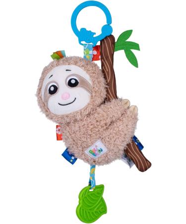 Dumel plush sloth Alek pendant with bell and teething ring