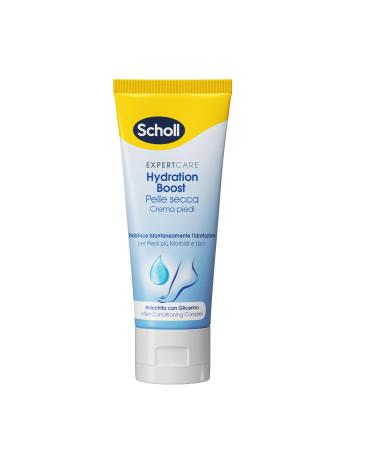 Dr. Scholl's Scholl Hydration Boost Foot Cream enriched with Urea Glycerin and Skin Conditioning Complex to deeply moisturize dry skin for softer smoother feet 75 ml