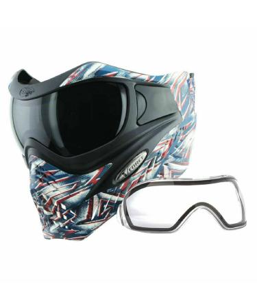 Vforce paintball VForce Special Edition Grill Paintball Mask Goggle - Spangled Hero w/Smoke & Clear Lens Red, Blue, White