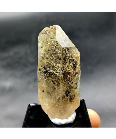 ERNZI Natural Rutile Quartz Crystal Specimen Golden Hair Rutila Titanium #119