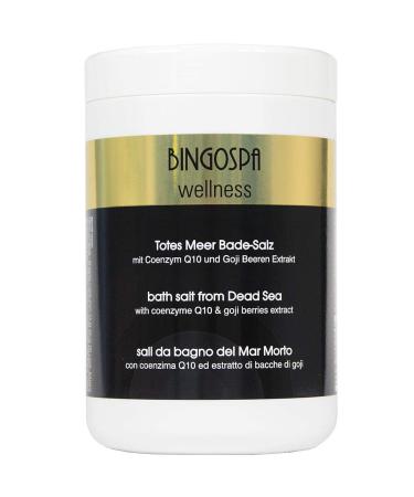 Bathing salt from the Dead Sea with Coenzyme Q10 and GOJI berry extract bathing additives for cellulite stretch strips acne greasy complexion scales cracking heels 1000 g bingospa wellness