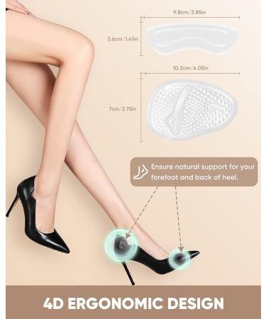 ONUEMP 6 Pairs Heel Pads & Grips | Women's Silicone Cushion Inserts for Heel Pain Relief & Better Fit - Metatarsal Pads for Loose Shoes - Buy Online on GoSupps.com