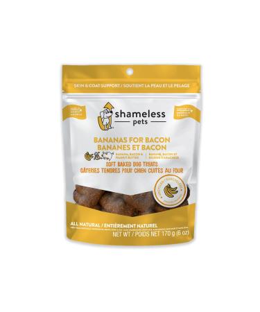 Shameless Pets Bananas for Bacon Soft Baked Dog Treats with a Hint of Peanut Butter for Skin & Coat Health Dry Snacks for Dog