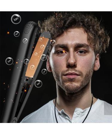 Mini Curling Iron & Hair Straightener | 2 in 1 Tourmaline Ceramic Tools for Salon & Home Styling - Black - Buy Online on GoSupps.com