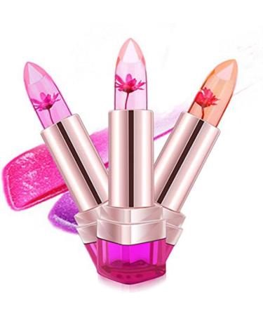 FRCOLOR 3Pcs Lip Gloss Flower Lipstick Moisturizing Cream Lipstick Jelly Lip Stick Lip Balm mediumx3pcs as shown x 3pcs - Buy Online on GoSupps.com