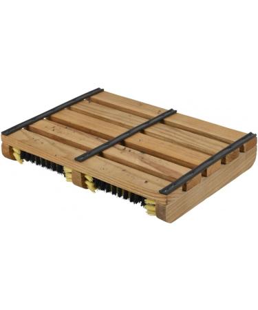 Taylor & Brown Wooden Outdoor Doormat Shoe Boot Scraper Brush - Outside Flat Door Scrubber Mat - All Weather Shoes & Boots Cleaner Removes Snow Sand and Mud - Buy Online on GoSupps.com