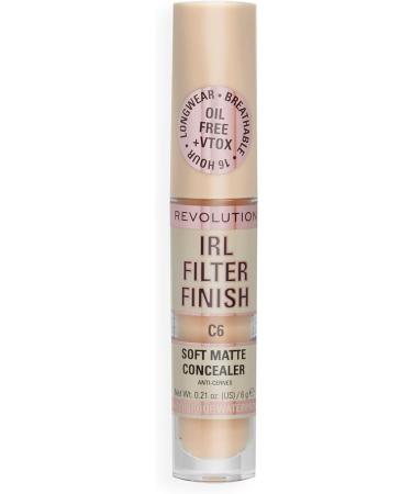 Makeup Revolution IRL Filter Finish Concealer Medium to Full Coverage C6 6g C6 6 g (Pack of 1) - Buy Online on GoSupps.com