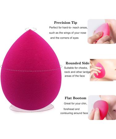 Makeup Sponge Blender Set of 4 Pcs + Foundation Brush | Mocarheri Soft Sponge for Liquid Foundation, Creams, Powders | Latex-Free Wet/Dry Sponge | Multicolor - Buy Online on GoSupps.com