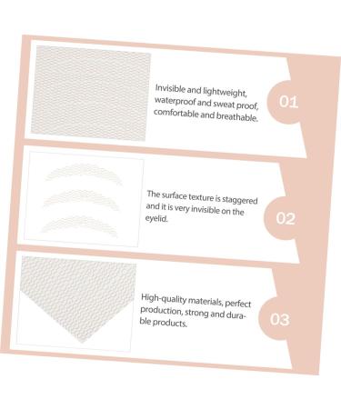 FOMIYES 32 Pcs Lace Double Eyelid Sticker Women Beauty Eyelid Sticker One Fold Eye Makeup Tool Mesh Post Net 2.8x0.4x0.1cmx2pcs Light Yellowx2pcs - Buy Online on GoSupps.com