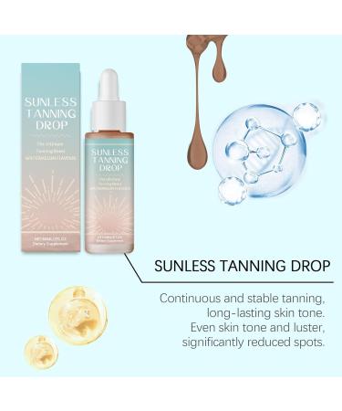 Sunless Tanning Drops | 60ml Facial Tanning | Too Much Liquid Tanning |Moisturizing Fuel Drops for Face Body Hand Until Thighs Return - Buy Online on GoSupps.com