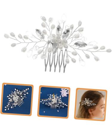 Ipetboom Bridal Pearl Comb Hair Comb for Girls Bride Hair Clip Girl Hair Clips Rhinestone Hair Comb Clip Pearl Hair Comb Pearl Hair Clips Bridal Tiara Accessories Women's Wedding Zinc Alloy - Buy Online on GoSupps.com