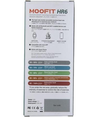 Moofit HR6 Heart Rate Knife Chest Strap - IP67 Waterproof Bluetooth/ANT+ Compatible with Wahoo Zwift Peloton & More - Buy Online on GoSupps.com