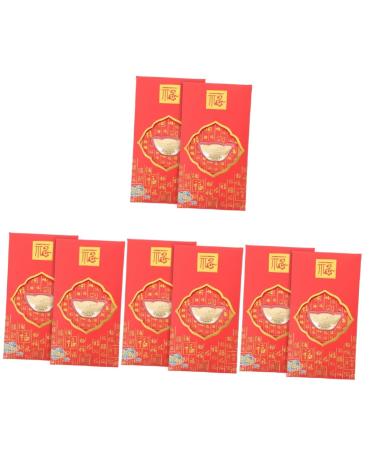 ABOOFAN 8 Pcs Red Envelope Giveaways for Business New Year Red Packet Spring Festival Money Envelopes Red Luck Money Envelope Lunar Year Envelopes Red Wallet Luck Money Bag Paper Mini Gift