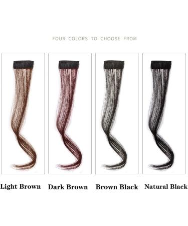 Bangs Hair Clip 2Pcs/set Synthetic Hair Bangs Clip in Front Side Bangs Wavy Curly Hair Extensions 30/35CM Long Natural Dragon beard Bangs Hairpiece for Women Bangs Clip in Hair (Color : 30cm Brown Bl 30cm Brown Black - Buy Online on GoSupps.com