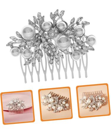 MAGICLULU Bridal Comb Bridesmaid Hair Accessories Bridal Headpiece Diamond Hair Accessories Crystal Side Comb Bride Headpieces for Wedding Metal Hair Clip Tiara Dress The Photo Rhinestone - Buy Online on GoSupps.com