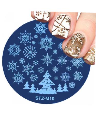 1Pcs Christmas Stamping Plates Nail Stencil Snowflakes Skull Polish Template Manicure Stamps Tools