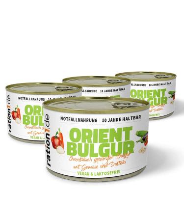 Buy Ration1 Oriental Bulgur with Vegetables & Dates - 10-Year Shelf Life Vegan & Lactose-Free 4x400g | Easy Meal Solution - Buy Online on GoSupps.com