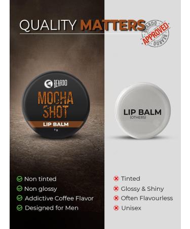 Mocha Shot Lip Balm | 7g Non-Tinted Lip Care for Men | Soft Kissable Lips | Hydrating for Dry & Chapped Lips - Buy Online on GoSupps.com