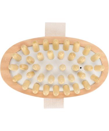 Luxury Shower Massage Brush - Wooden Body & Hair Spa Massager for Muscle Relaxation - Ideal for Men & Women - Buy Online on GoSupps.com